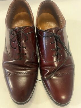 Bostonian Men’s Burgundy Leather Oxford Lace-Up Shoes